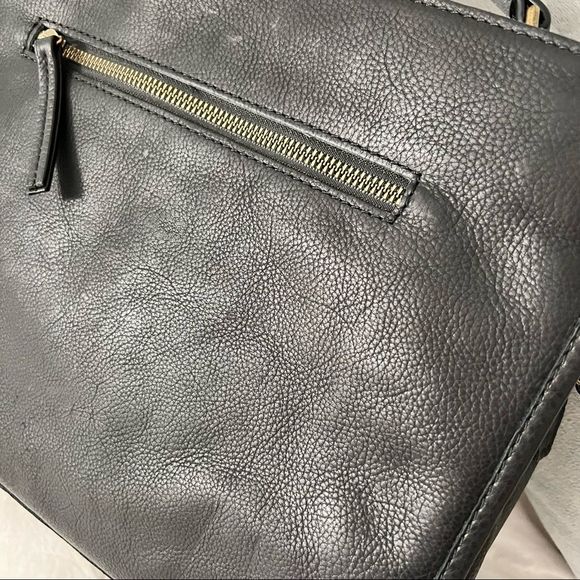 American Leather Company (NEW) genuine leather Lenox Triple Entry Satchel in BLK - Picture 9 of 10